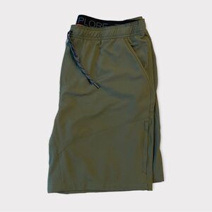 Gerry Activewear Athletic Army Green Shorts With Zip Pockets